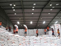 2024 Pasokan Beras Aman, Begini Kesibukan Bongkar Muat di Gudang Bulog