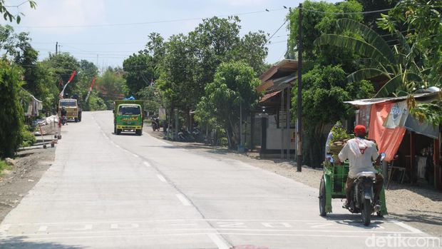 Penampakan ruas jalan Randublatung-Getas, Sabtu (30/12/2023).