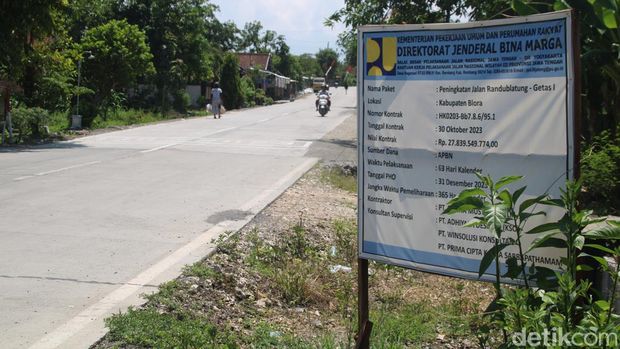 Penampakan ruas jalan Randublatung-Getas, Sabtu (30/12/2023).