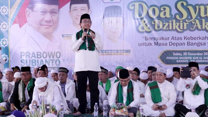 Ribuan jamaah Jaringan Santri Indonesia (JSI) Provinsi Sumatera Selatan menggelar Doa Syukur & Dzikir Akhir Tahun 2023.