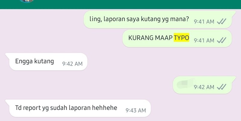 Kumpulan Chat WA Typo