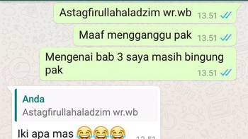 Menyampaikan salam Astagirullahaladzim wr wb. Foto: Twitter