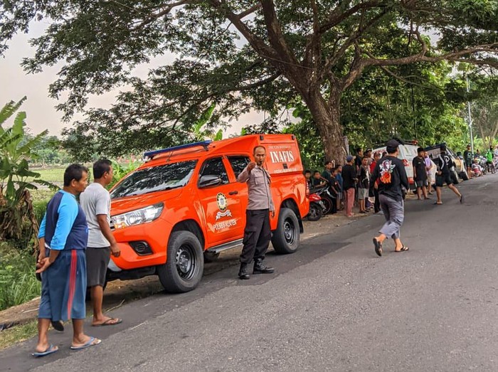 Lokasi penemuan mayat wanita lansia di tepi jalan Karangdowo-Pedan, Kabupaten Klaten, Sabtu (30/12/2023) pagi.