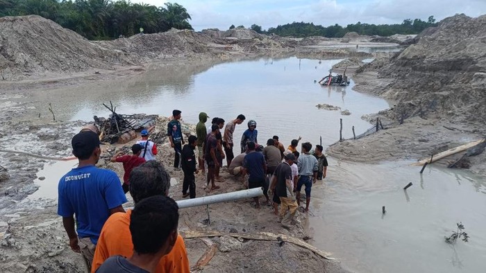 Lokasi tambang timah ilegal tempat penambang tewas di Bangka Barat.