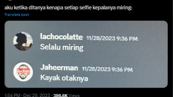 Hmm... Ternyata miring kayak... Ah sudahlah. Foto: (Twitter).