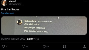 Buat kaum adam sebaiknya agak jaga jarak ya. Foto: (Twitter).