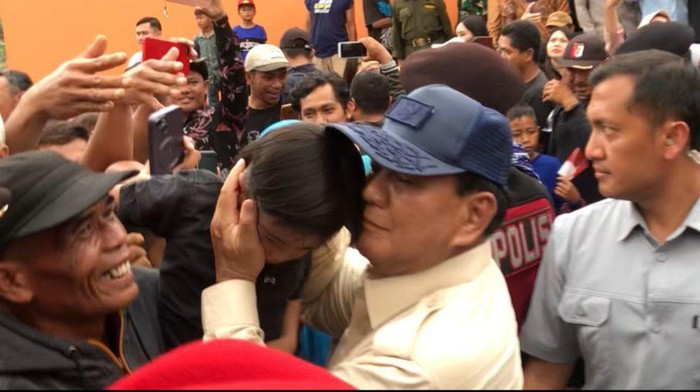 Prabowo di Sukabumi (Firda/detikcom)