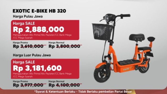 Transmart Full Day Sale! Sepeda Listrik Diskon Besar di Akhir Tahun