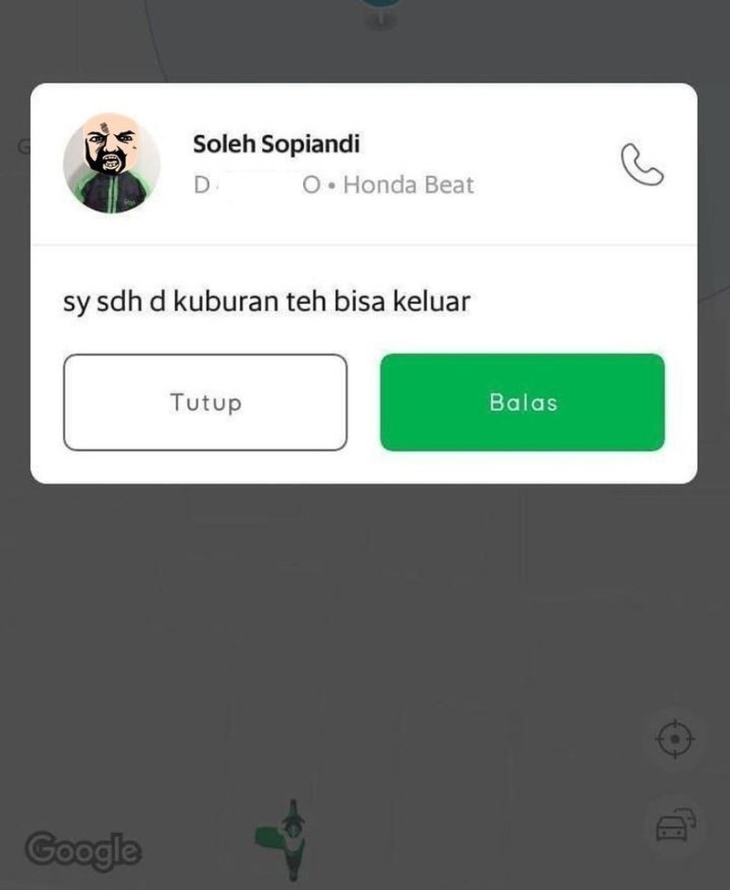 Kumpulan chat horor ojol namun kocak ini bakal menghibur kamu yang sedang cemberut. Jadi abang ojol memang harus pemberani ya ternyata.