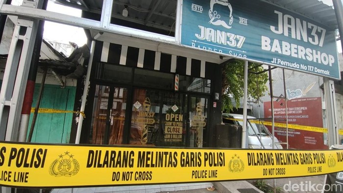 Lokasi barbershop jalan pemuda Demak dugaan pembunuhan jelang malam tahun baru, Minggu (31/12/2023).