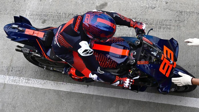 Marc Marquez di tes MotoGP Valencia 2023.