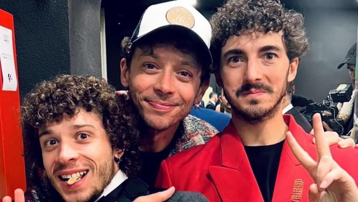 Marco Bezzecchi, Valentino Rossi, dan Francesco Bagnaia