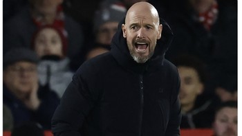 Bulan yang buruk bagi tim asuhan Ten Hag. Banyak kalah daripada menangnya. Foto: X