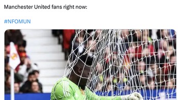 Oh no no, gawang MU yang terus kebobolan daripada clean sheet-nya. Foto: X