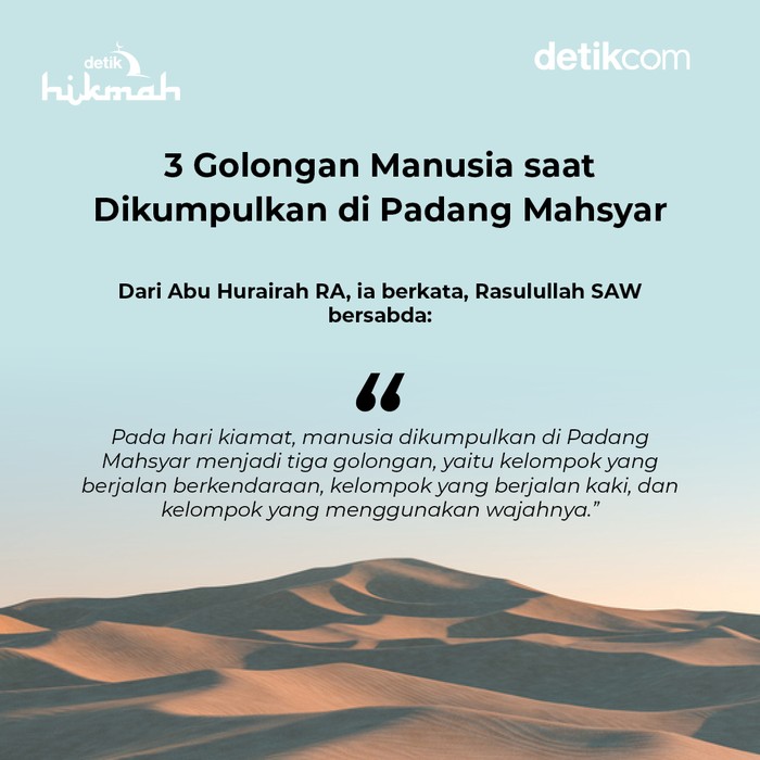 Infografis golongan manusia saat di Padang Mahsyar