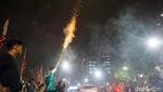 Potret Kemeriahan Malam Pergantian Tahun di Kota Surabaya