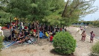 Kunjungan pada libur tahun baru kali bahkan lebih besar dari tahun 2023 yang hanya mencapai 7.000 pengunjung. (Foto: Aprilia Devi)