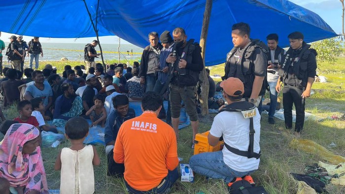 Pengungsi Rohingya di Desa Karang Gading, Kabupaten Deli Serdang (Dok. Polres Pelabuhan Belawan)