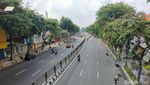 Potret Lengang Jalanan Surabaya saat Libur Tahun Baru 2024
