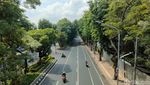 Potret Lengang Jalanan Surabaya saat Libur Tahun Baru 2024