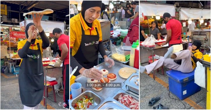 Penjual Pizza di Kaki Lima Atraksi Lempar Pizza Sambil Tutup Mata