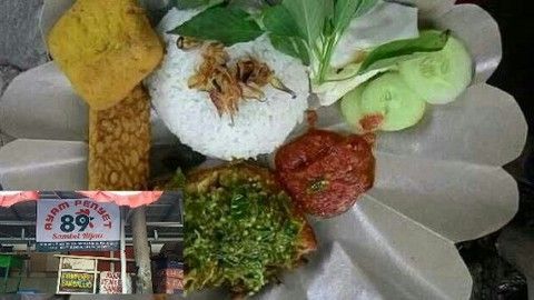 Ayam penyet cabe ijo