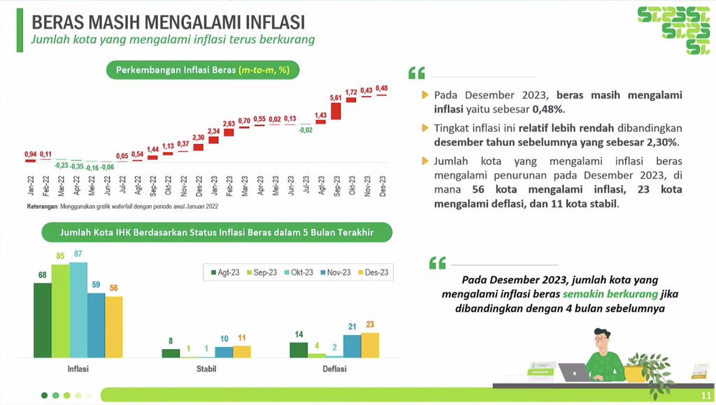 Beras Masih Mengalami Inflasi (BPS)