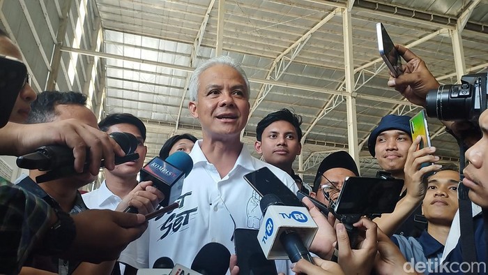 Capres nomor urut 3 Ganjar Pranowo. (Brigitta Belia/detikcom)
