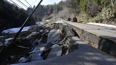 Daratan Jepang Bergeser hingga 1,3 Meter Usai Gempa