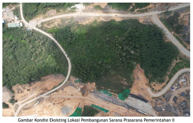 Gambar pada dokumen uraian singkat proyek Pembangunan Sarana Prasarana Pemerintahan II di Ibu Kota Negara (dok. PUPR)
