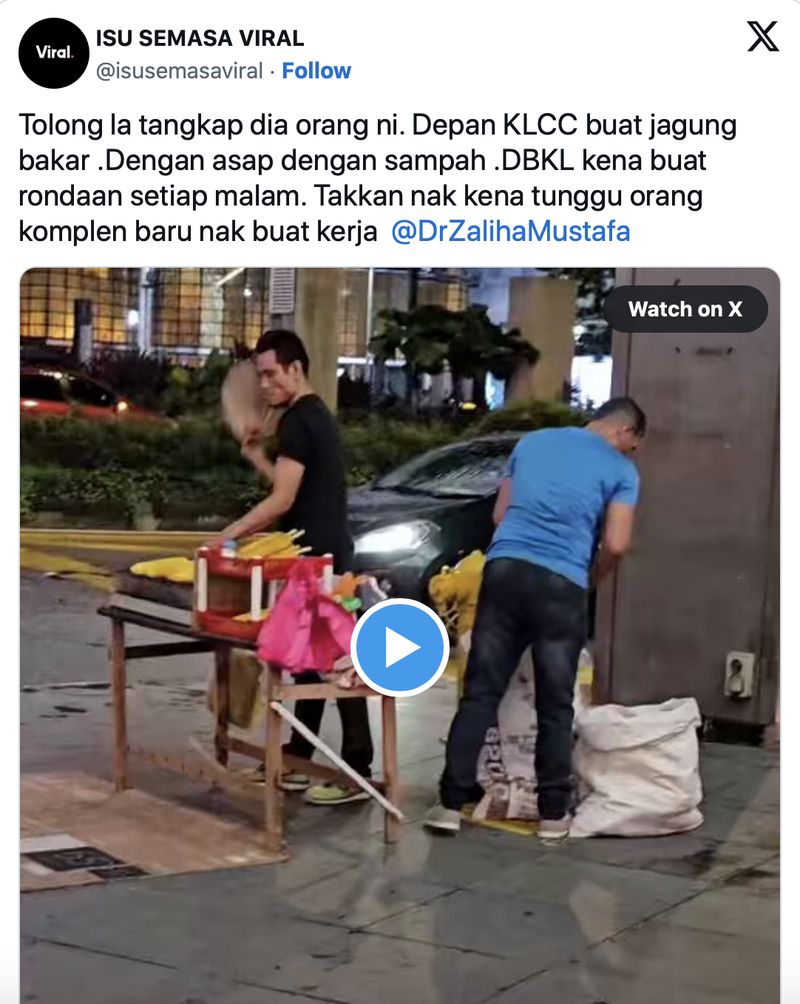 Jual Jagung Bakar Haram di Depan Mall, Aksi Penjual Ini Dianggap Memalukan