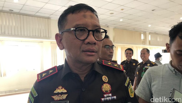 Kepala Kejati DIY Ponco Hartono saat rilis akhir tahun di kantornya, Selasa (2/1/2024).
