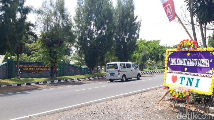 Mako Kompi Senapan B Yonif 408/Suhbrastha Boyolali, Senin (1/1/2024).