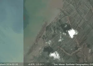 Penampakan Citra Satelit Pulau Baru di Demak, Baru Muncul di 2023