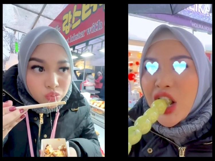 Aurel Hermansyah Jajan Oden hingga Tanghulu di Myeongdong