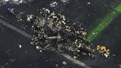 Begini Kondisi Pesawat Usai Tabrakan di Bandara Haneda Jepang