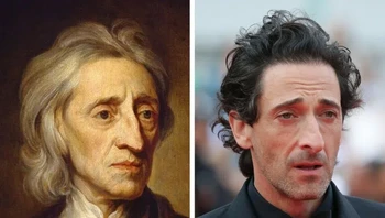 Filsuf Inggris John Locke dan aktor Adrien Brody. Foto: Brightside