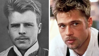 Psikiater Swiss Hermann Rorschach dan Brad Pitt. Foto: Brightside