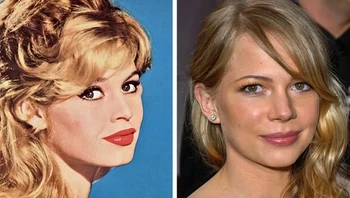 Brigitte Bardot dan Michelle Williams. Foto: Brightside