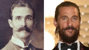 Foto kakek buyutku (kiri) mirip sekali dengan Matthew McConaughey Foto: Brightside