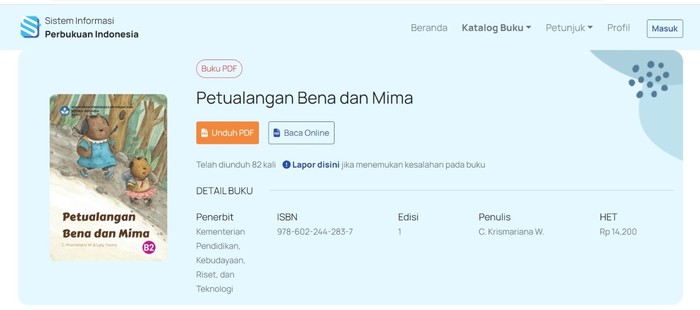 Buku dongeng SIBI Kemdikbud