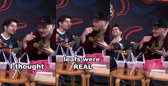 Lahap Daun Pisang Saat Makan Nasi Lemak, Host Esport Jadi Sorotan