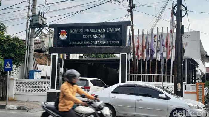 Kantor KPU Kota Medan. (Nizar Aldi/detikSumut)