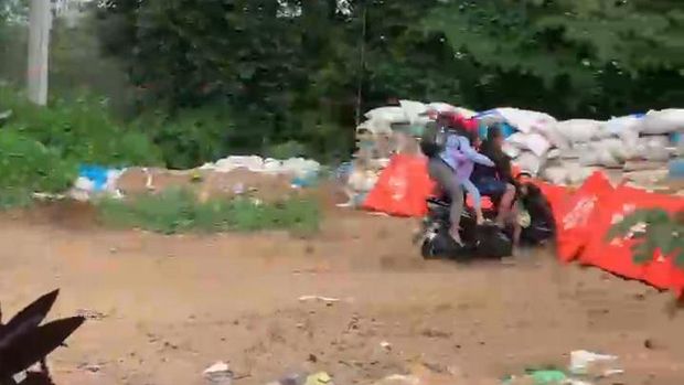 Kecelakaan di tikungan maut Gotekan, Mojokerto.