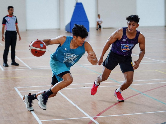 Laga uji coba Bima Perkasa Jogja vs Satya Wacana Salatiga, Rabu (27/12/2023).