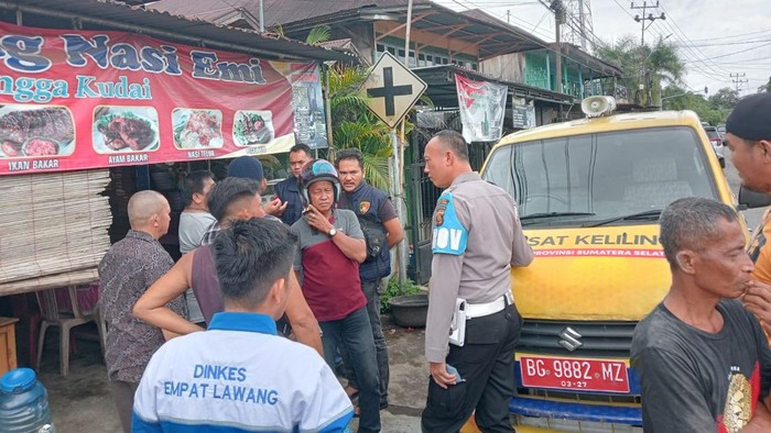 Satreskrim Polres Empat Lawang saat melakukan olah TKP.