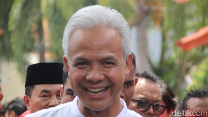 Capres Ganjar Pranowo saat kunjungan politik di Blora Kamis (4/1/2024).