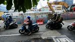 Hati-hati! Ada Jalan Amblas di Proyek Galian Gajah Mada