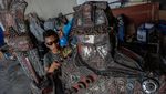 Keren! Bengkel Ini Sulap Limbah Onderdil Jadi Robot Karakter buat Diekspor