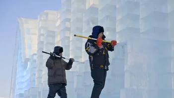 Para pemahat bekerja siang dan malam untuk menampilkan karya terbaik mereka. Foto: The Sun